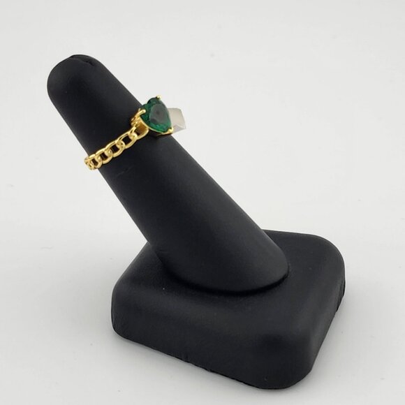 Green Heart Gemstone Ring – 925 Sterling Silver | Promise Ring | New with Tags - Picture 2 of 6